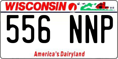 WI license plate 556NNP