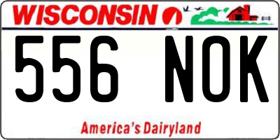 WI license plate 556NOK
