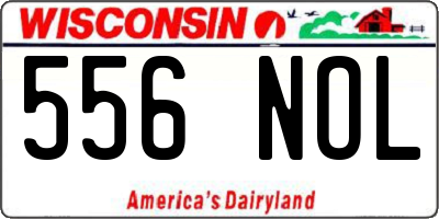 WI license plate 556NOL