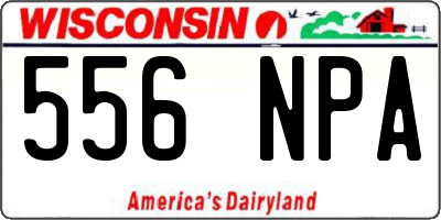 WI license plate 556NPA
