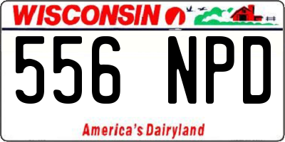 WI license plate 556NPD