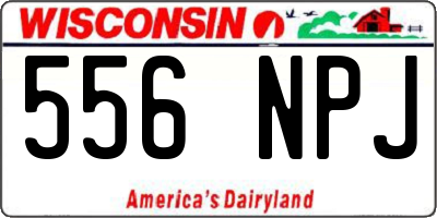 WI license plate 556NPJ