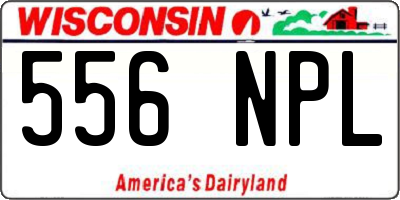 WI license plate 556NPL