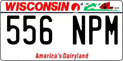 WI license plate 556NPM