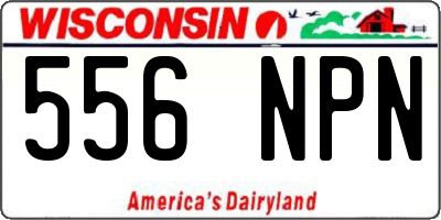 WI license plate 556NPN