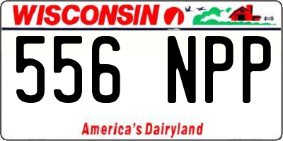 WI license plate 556NPP