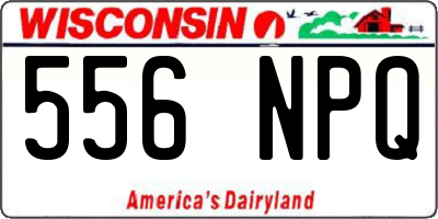 WI license plate 556NPQ