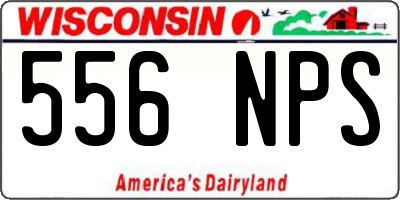 WI license plate 556NPS