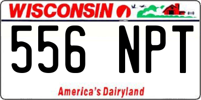 WI license plate 556NPT