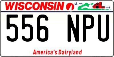 WI license plate 556NPU