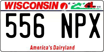 WI license plate 556NPX