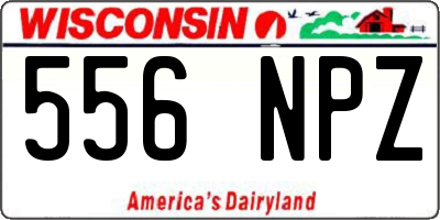 WI license plate 556NPZ