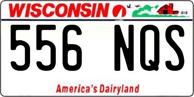 WI license plate 556NQS