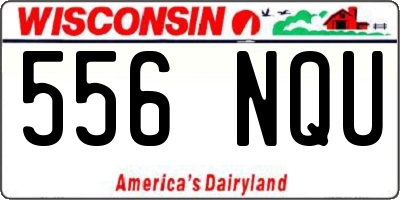 WI license plate 556NQU
