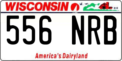 WI license plate 556NRB