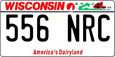 WI license plate 556NRC