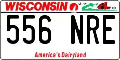 WI license plate 556NRE