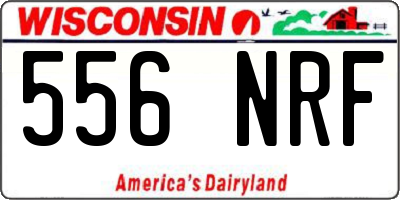 WI license plate 556NRF