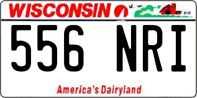 WI license plate 556NRI