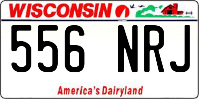WI license plate 556NRJ