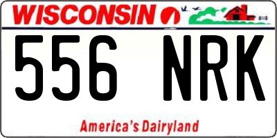 WI license plate 556NRK