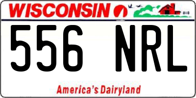 WI license plate 556NRL