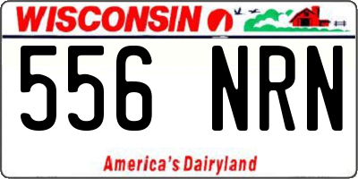 WI license plate 556NRN