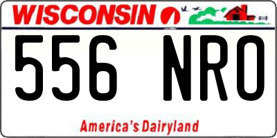 WI license plate 556NRO
