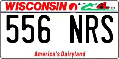 WI license plate 556NRS
