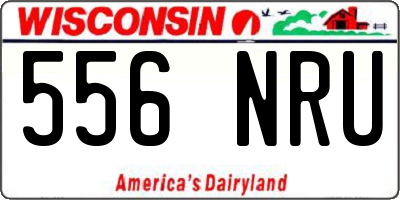 WI license plate 556NRU