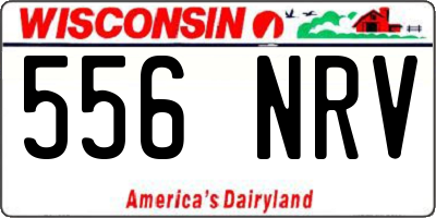 WI license plate 556NRV