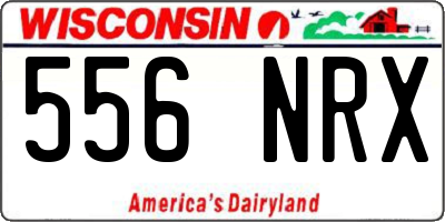 WI license plate 556NRX