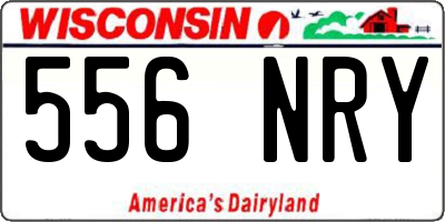 WI license plate 556NRY