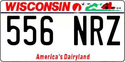 WI license plate 556NRZ