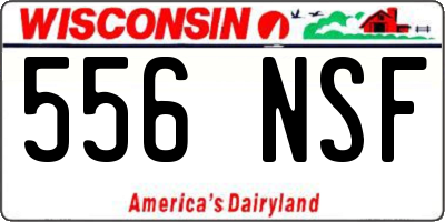 WI license plate 556NSF