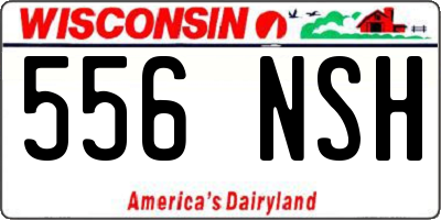 WI license plate 556NSH