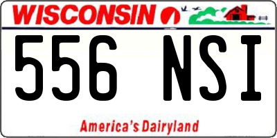 WI license plate 556NSI