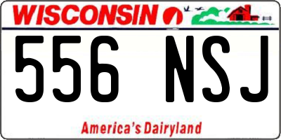 WI license plate 556NSJ