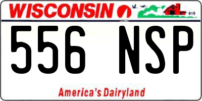 WI license plate 556NSP