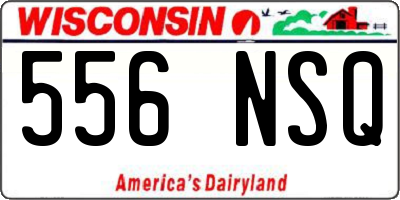 WI license plate 556NSQ