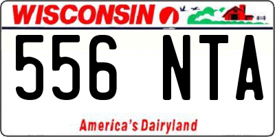 WI license plate 556NTA