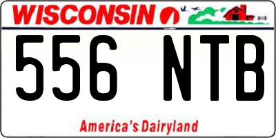 WI license plate 556NTB