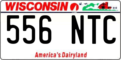 WI license plate 556NTC