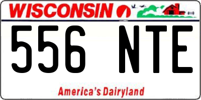 WI license plate 556NTE