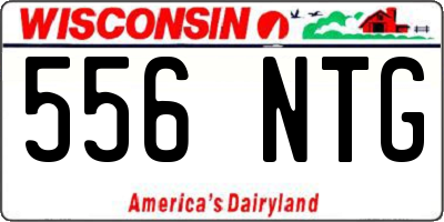 WI license plate 556NTG