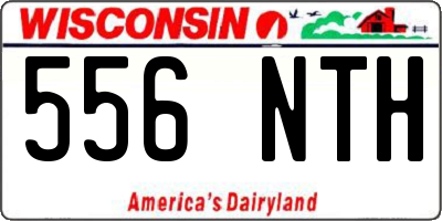 WI license plate 556NTH