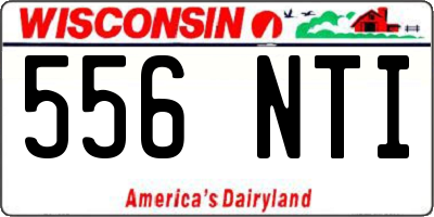 WI license plate 556NTI