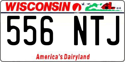 WI license plate 556NTJ
