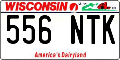 WI license plate 556NTK
