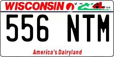 WI license plate 556NTM
